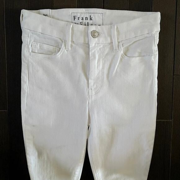 Frank & Eileen Sligo White Skinny Jeans Italian Performance Raw Women's size 26 - Picture 4 of 12